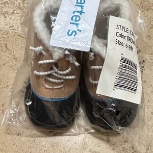 Carter's Tan and Black baby Boots